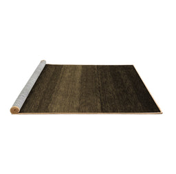 Sideview of Machine Washable Abstract Brown Contemporary Rug, wshcon1793brn
