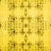 Square Solid Yellow Modern Rug, con1794yw