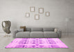 Machine Washable Solid Pink Modern Rug in a Living Room, wshcon1794pnk