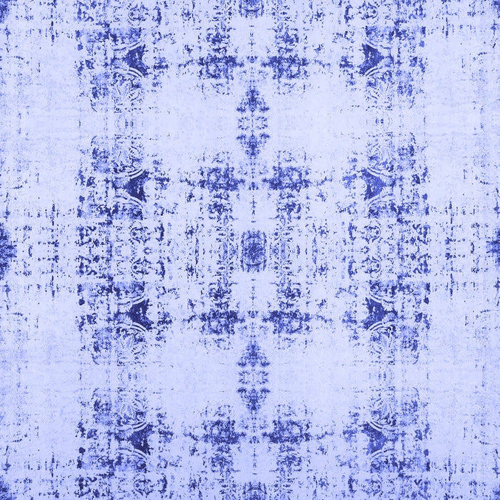 Square Machine Washable Solid Blue Modern Rug, wshcon1794blu