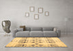 Machine Washable Solid Brown Modern Rug in a Living Room,, wshcon1794brn