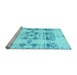 Sideview of Machine Washable Solid Light Blue Modern Rug, wshcon1794lblu