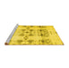 Sideview of Machine Washable Solid Yellow Modern Rug, wshcon1794yw