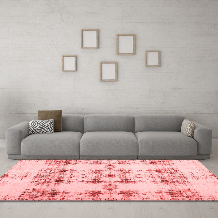 Modern Red Washable Rugs