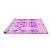 Sideview of Machine Washable Solid Pink Modern Rug, wshcon1794pnk