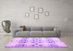 Machine Washable Solid Purple Modern Area Rugs in a Living Room, wshcon1794pur
