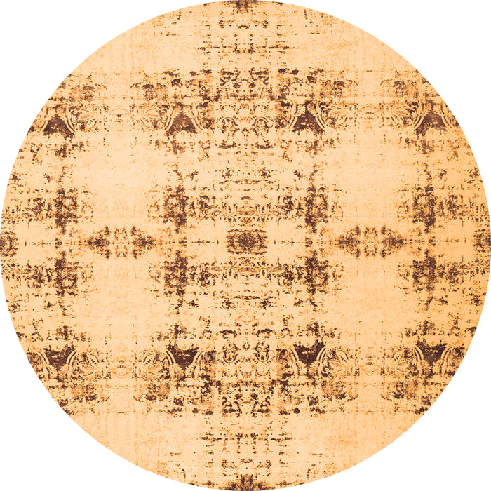 Square Solid Orange Modern Rug, con1794org