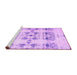 Sideview of Machine Washable Solid Purple Modern Area Rugs, wshcon1794pur