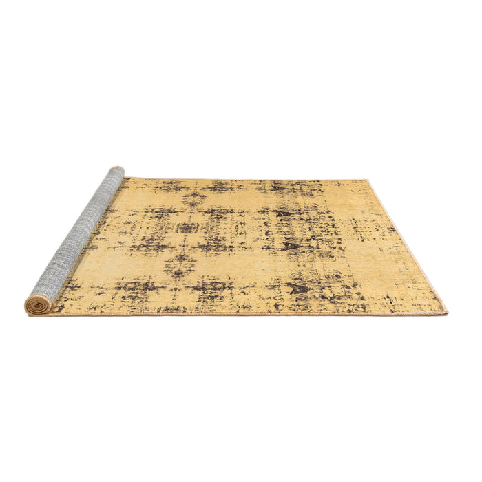 Sideview of Machine Washable Solid Brown Modern Rug, wshcon1794brn