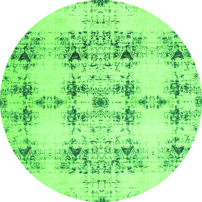 Square Solid Green Modern Rug, con1794grn