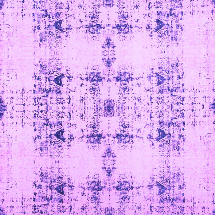 Square Machine Washable Solid Purple Modern Area Rugs, wshcon1794pur