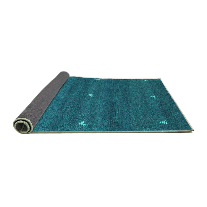 Sideview of Abstract Turquoise Contemporary Rug, con1795turq