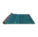 Sideview of Abstract Turquoise Contemporary Rug, con1795turq