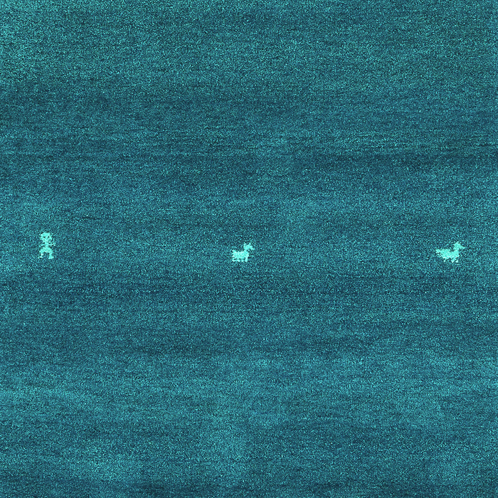 Machine Washable Abstract Turquoise Contemporary Area Rugs, wshcon1795turq