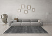 Machine Washable Abstract Gray Contemporary Rug in a Living Room,, wshcon1795gry