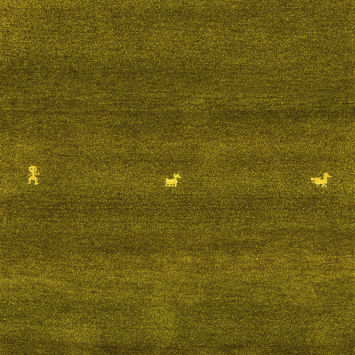 Abstract Yellow Contemporary Rug, con1795yw