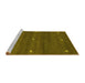 Sideview of Machine Washable Abstract Yellow Contemporary Rug, wshcon1795yw