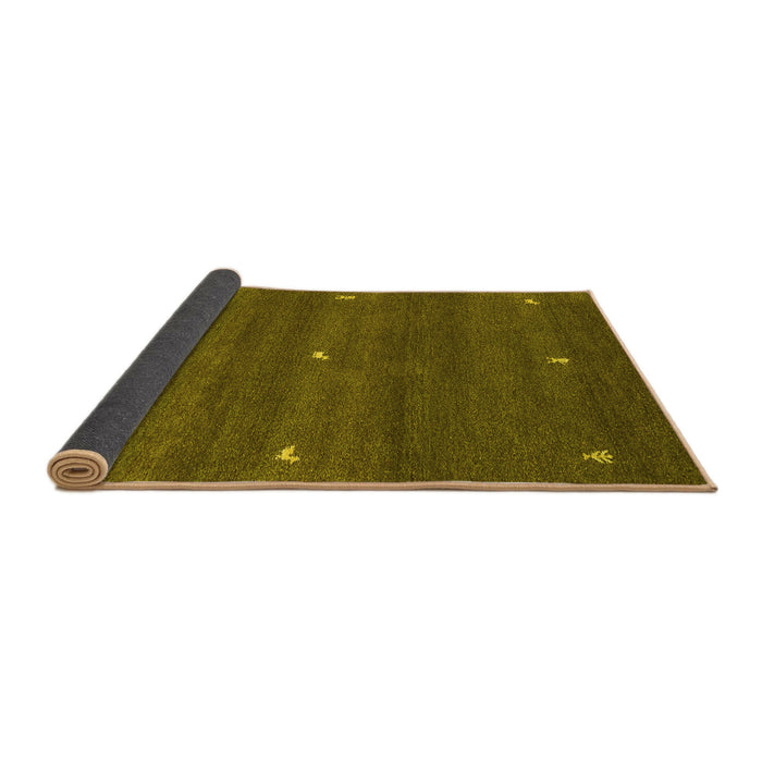 Sideview of Abstract Yellow Contemporary Rug, con1795yw