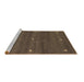 Sideview of Machine Washable Abstract Brown Contemporary Rug, wshcon1795brn