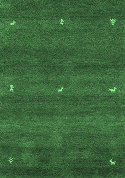 Abstract Emerald Green Contemporary Rug, con1795emgrn