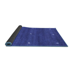 Sideview of Abstract Blue Contemporary Rug, con1795blu