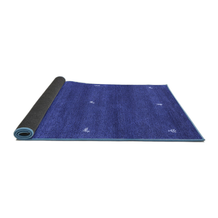 Sideview of Abstract Blue Contemporary Rug, con1795blu