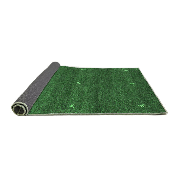 Sideview of Abstract Emerald Green Contemporary Rug, con1795emgrn