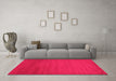 Machine Washable Abstract Pink Contemporary Rug in a Living Room, wshcon1796pnk