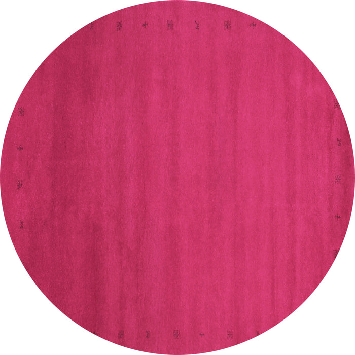 Round Machine Washable Abstract Purple Contemporary Area Rugs, wshcon1796pur