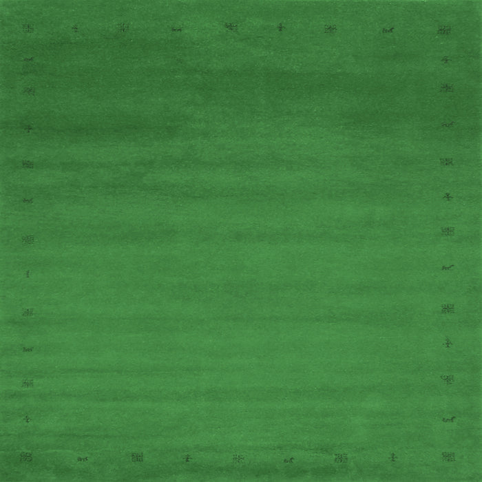 Square Abstract Emerald Green Contemporary Rug, con1796emgrn