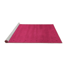 Sideview of Machine Washable Abstract Purple Contemporary Area Rugs, wshcon1796pur
