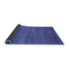 Sideview of Abstract Blue Contemporary Rug, con1797blu