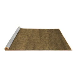 Sideview of Machine Washable Abstract Brown Contemporary Rug, wshcon1797brn