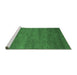 Sideview of Machine Washable Abstract Emerald Green Contemporary Area Rugs, wshcon1797emgrn