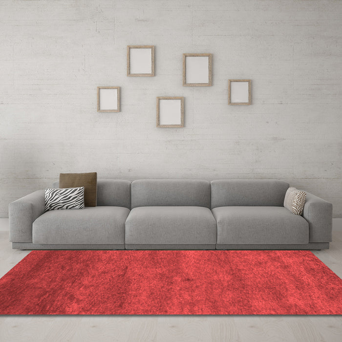 Contemporary Red Washable Rugs