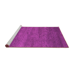 Sideview of Machine Washable Abstract Pink Contemporary Rug, wshcon1797pnk