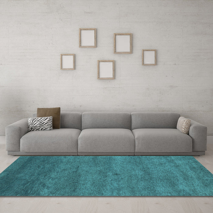 Machine Washable Abstract Light Blue Contemporary Rug in a Living Room, wshcon1797lblu