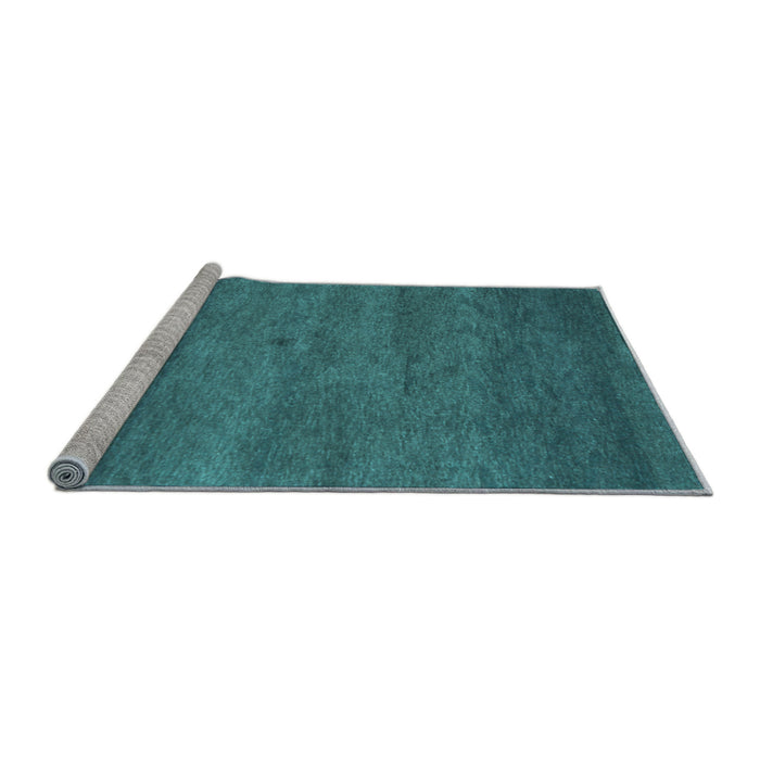 Sideview of Machine Washable Abstract Light Blue Contemporary Rug, wshcon1797lblu