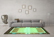 Machine Washable Abstract Turquoise Contemporary Area Rugs in a Living Room,, wshcon1798turq