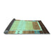 Sideview of Abstract Light Blue Contemporary Rug, con1798lblu