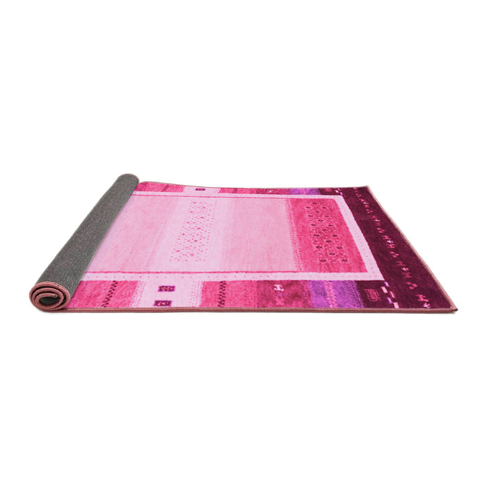 Sideview of Abstract Pink Contemporary Rug, con1798pnk