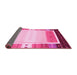 Sideview of Abstract Pink Contemporary Rug, con1798pnk