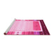 Sideview of Machine Washable Abstract Pink Contemporary Rug, wshcon1798pnk