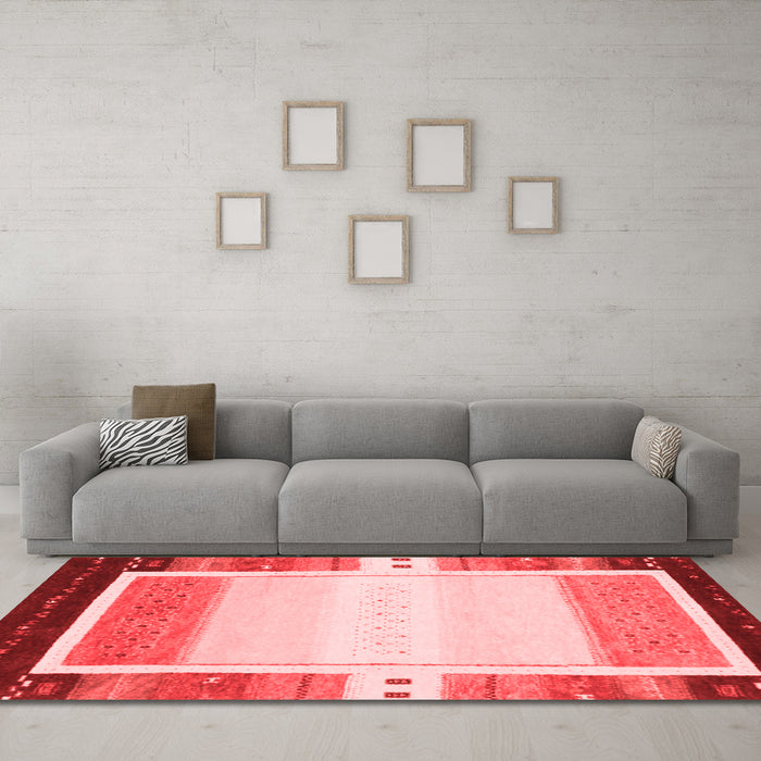 Contemporary Red Washable Rugs