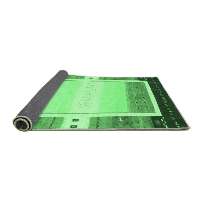 Sideview of Abstract Emerald Green Contemporary Rug, con1798emgrn