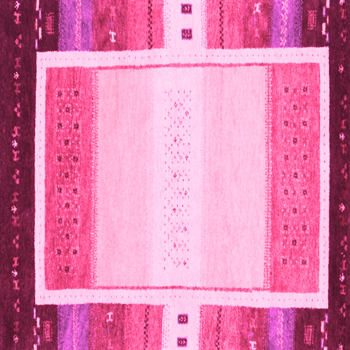 Square Abstract Pink Contemporary Rug, con1798pnk