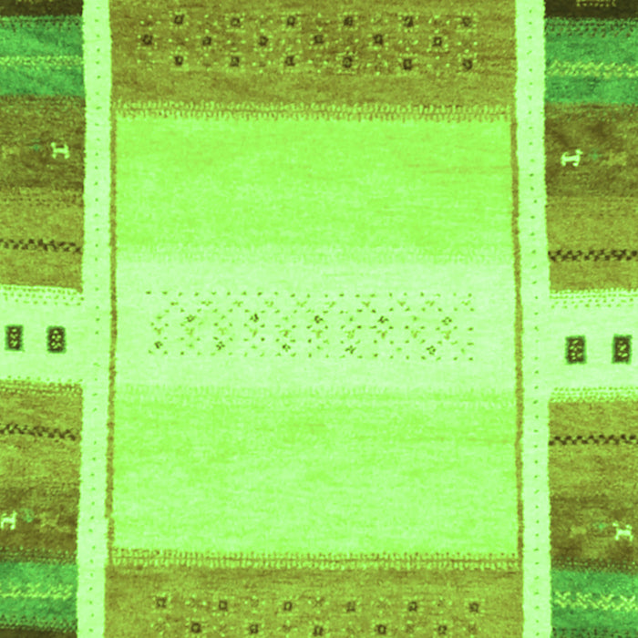 Abstract Green Contemporary Rug, con1798grn