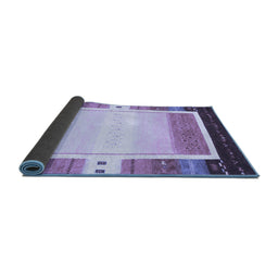 Sideview of Abstract Blue Contemporary Rug, con1798blu