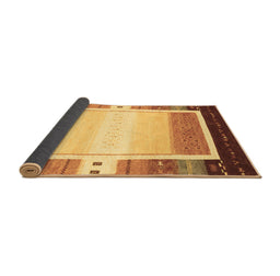 Sideview of Abstract Brown Contemporary Rug, con1798brn