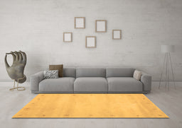 Machine Washable Abstract Brown Contemporary Rug in a Living Room,, wshcon1799brn
